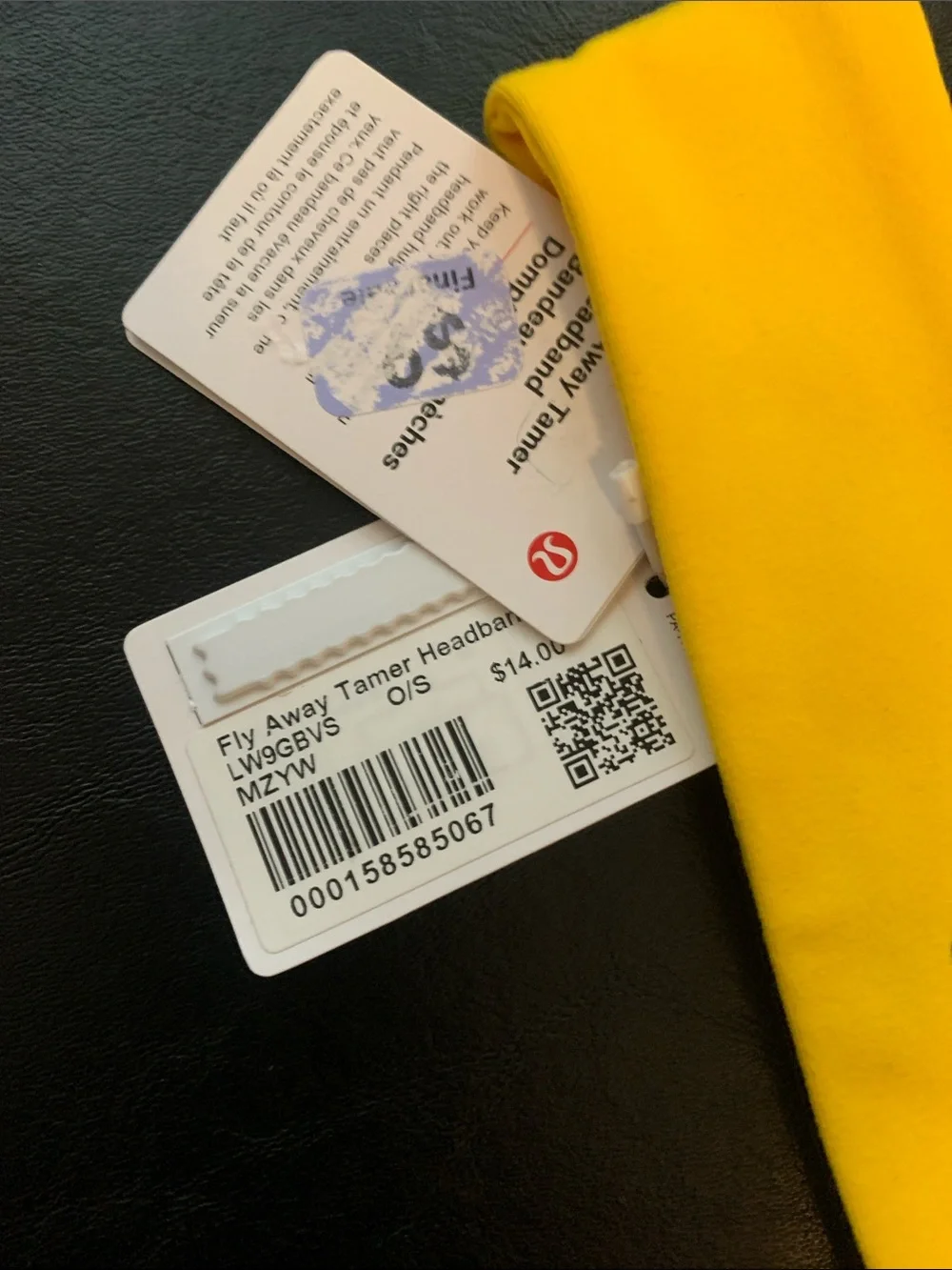 lululemon athletica Maize Yellow Headband NWT